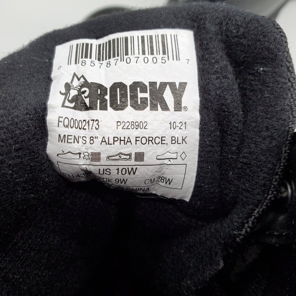 Rocky Men's Alpha Force 8" Zipper Military and Tactical Boot | 10W | NWOB - Picture 8 of 8